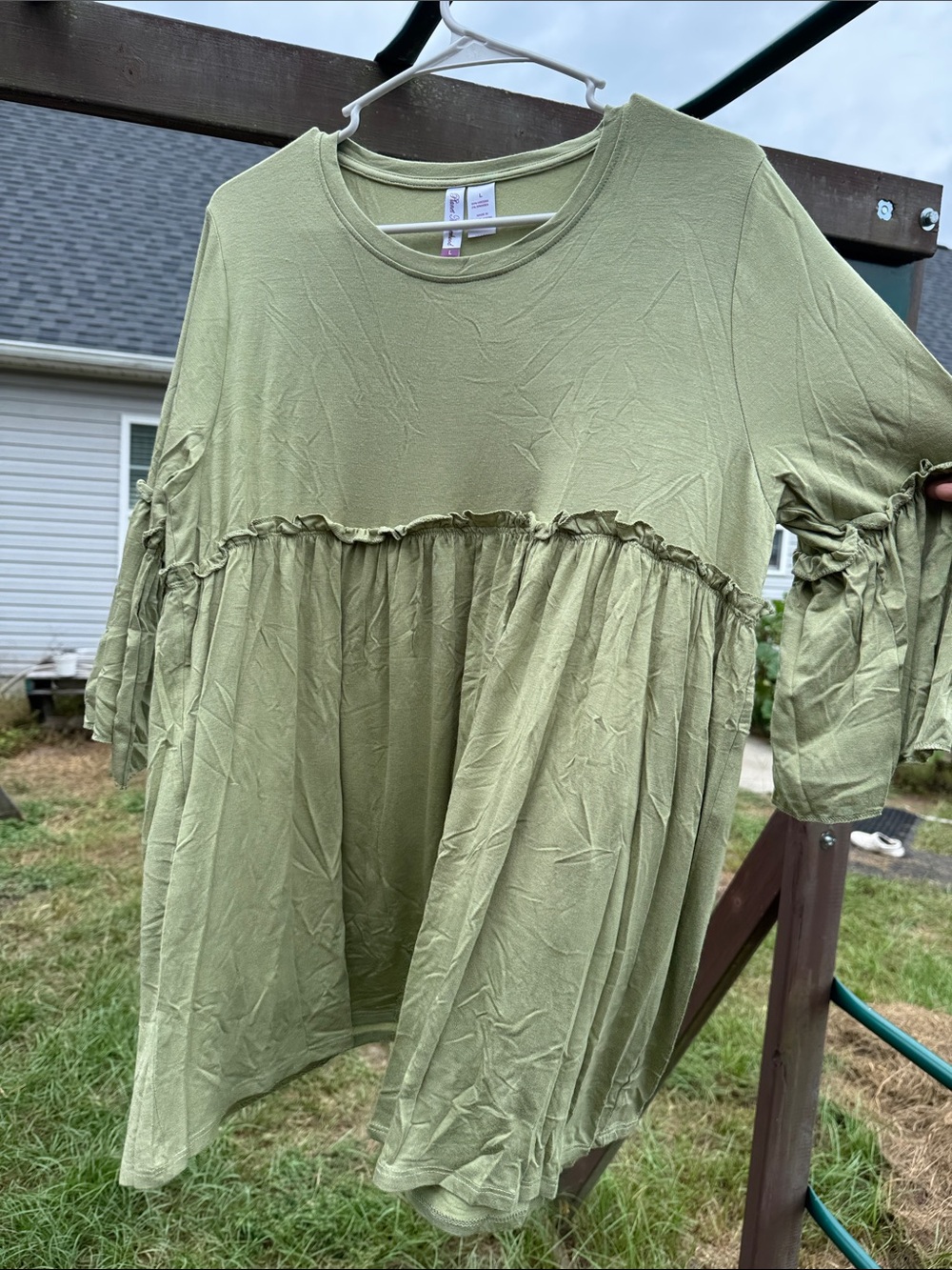 Planet Motherhood Olive Green Babydoll Tunic